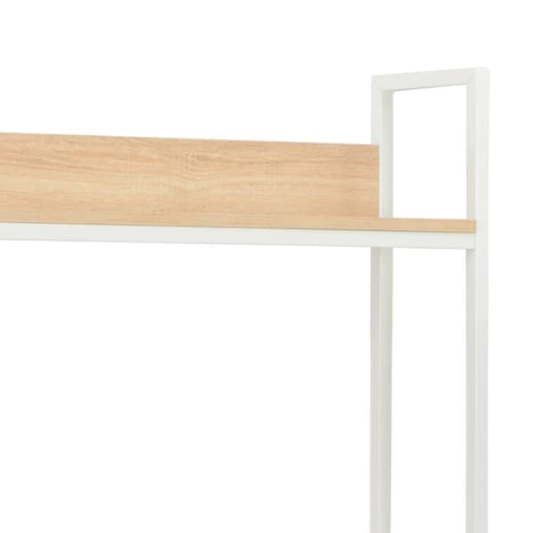 vidaXL Datorbord vit och ek 120x60x138 cm