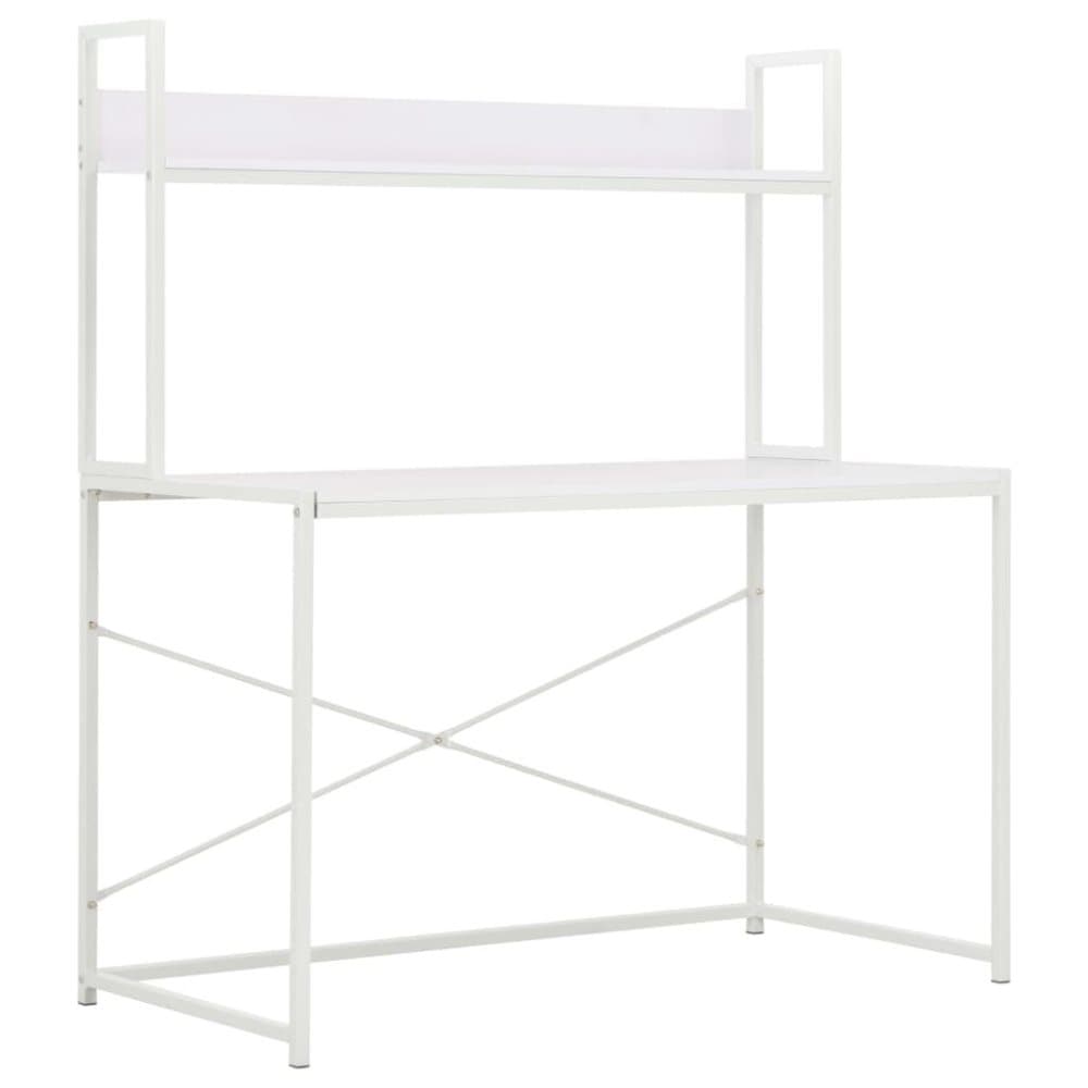 vidaXL Datorbord vit 120x60x138 cm