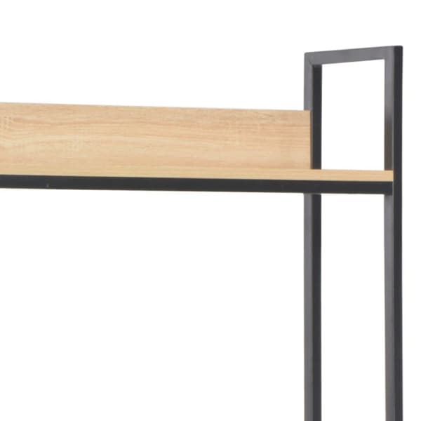 vidaXL Tietokonepöytä 120x60x138 cm musta ja tammi