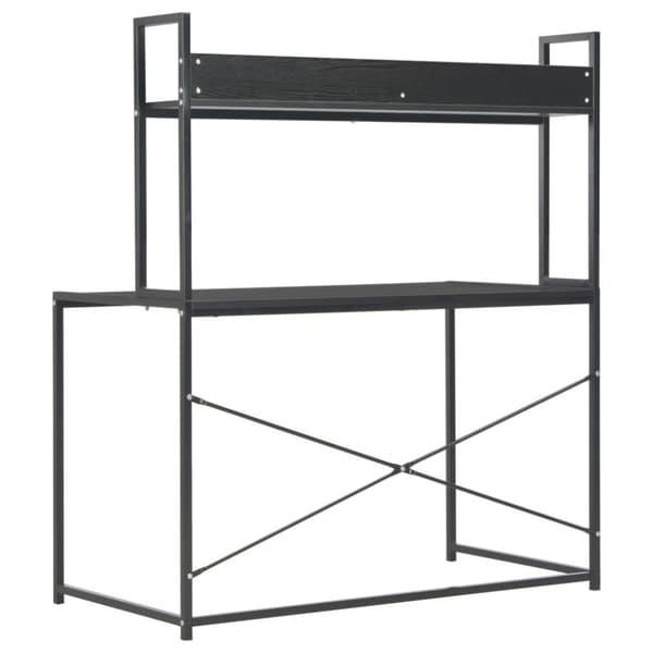 vidaXL computerbord 120 x 60 x 138 cm sort