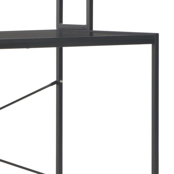 vidaXL computerbord 120 x 60 x 138 cm sort