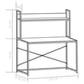 Miniatyrbillede 9 af 10: vidaXL computerbord 120 x 60 x 138 cm sort