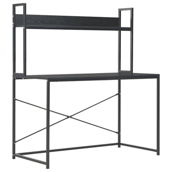 vidaXL computerbord 120 x 60 x 138 cm sort