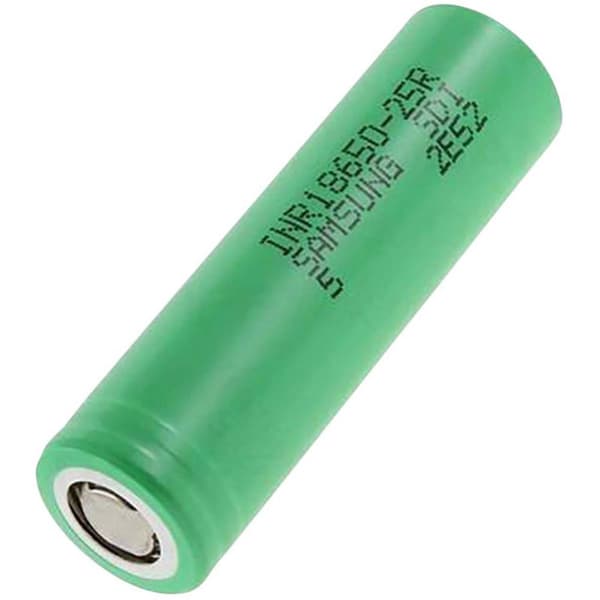 Specialbatteri laddbart 18650 Högvärdigt , högtemperaturkapabel, Flat-Top Li-Ion Samsung 3.6 V 2500 mAh 1 st