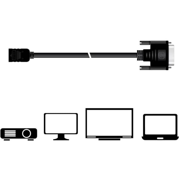 club3D CAC-1010 DisplayPort Adapter [1x DisplayPort hane, USB 2.0 A hane - 1x DVI-hona 24+5 pol] Svart 0.60 m