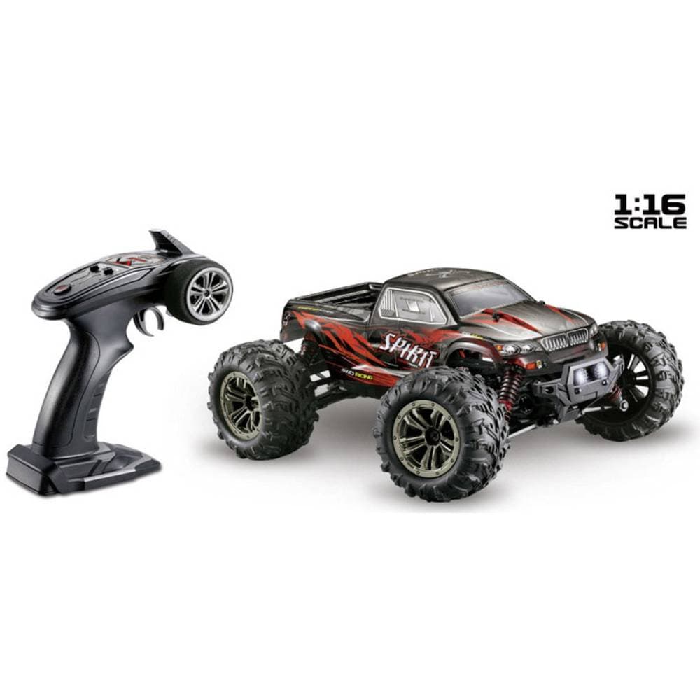 Absima Spirit Borst motor 1:16 RC modellbil Elektrisk Monstertruck Fyrhjulsdrift (4WD) RtR 2,4 GHz inkl. batteri och la