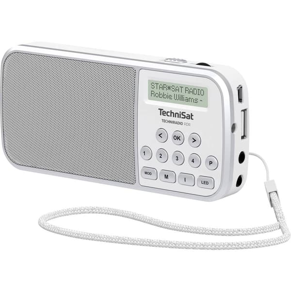 Fickradio TechniSat Techniradio RDR DAB+, FM Ficklampa Vit