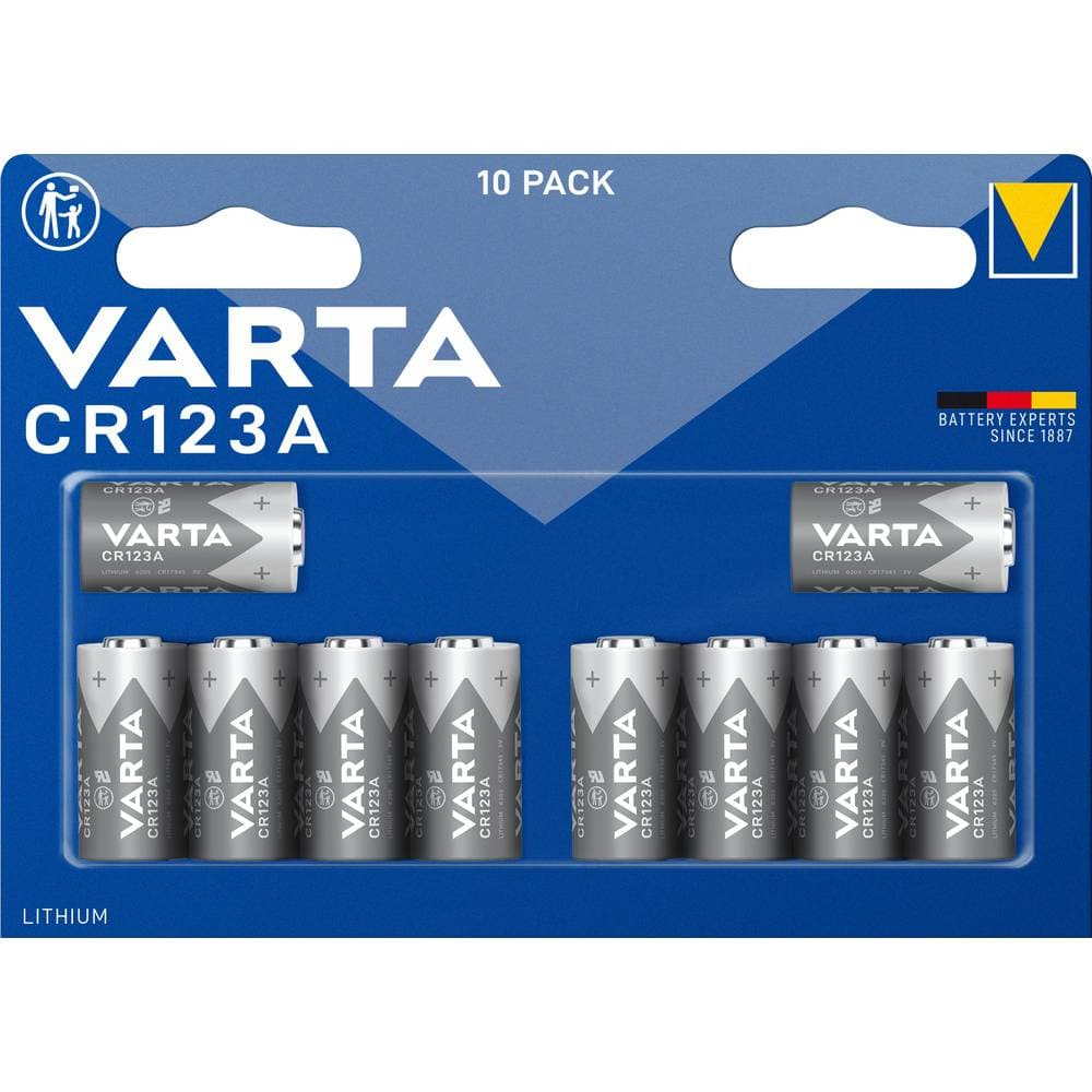 Varta Electronics CR 123 Fotobatteri CR-123A Lithium 1430 mAh 3 V 10 stk