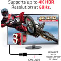 Miniatyrbild 3 av 4: club3D CAC-2504 USB Adapter [1x USB 3.2 Gen 1 C hane (USB 3.1) - 1x HDMI hona] Svart