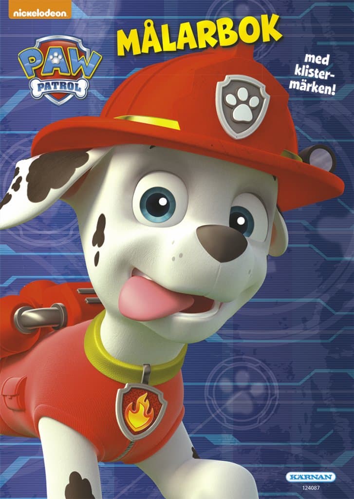 Paw Patrol, målarbok med klistermärken, 24 sidor