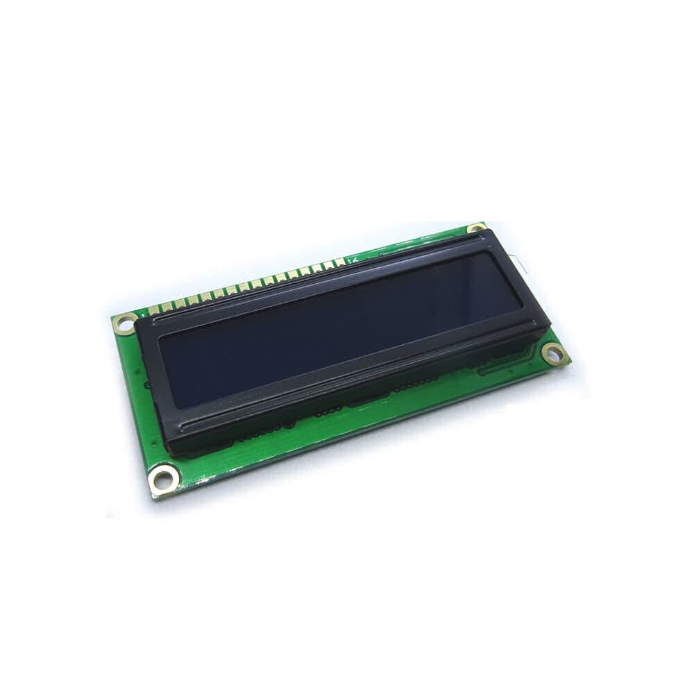 LCD display 2x16 1602 blå med vita tecken, Passar Arduino.