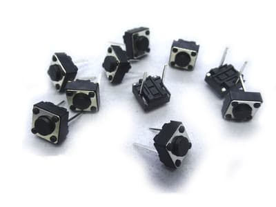 10st Micro tryck strömbrytare. Passar bra på Kopplingsdäck, Arduino