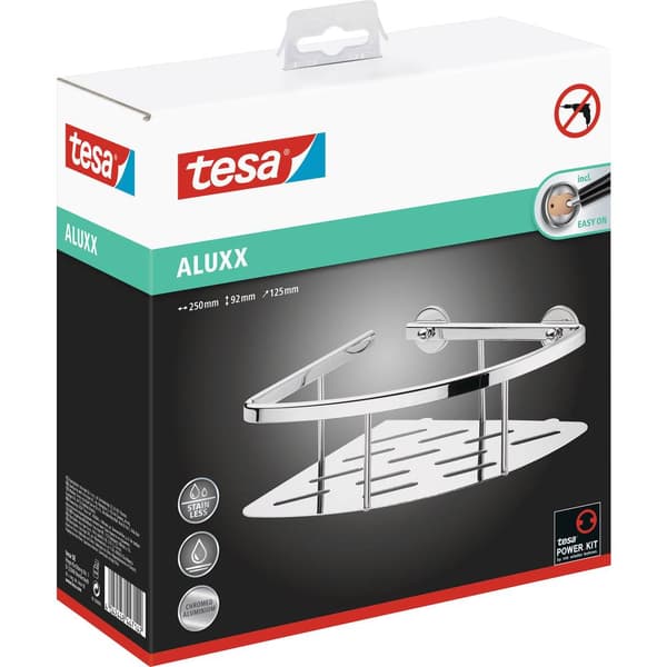 tesa 40203-00000-00 ALUXX Badhylla Lim Krom (glänsande)