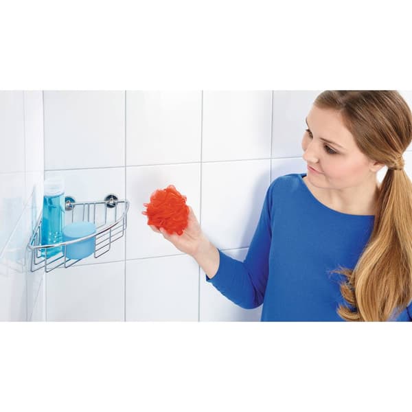 tesa 40216-00000-00 baath Plus Hörnduschkorg Lim Krom (glänsande)