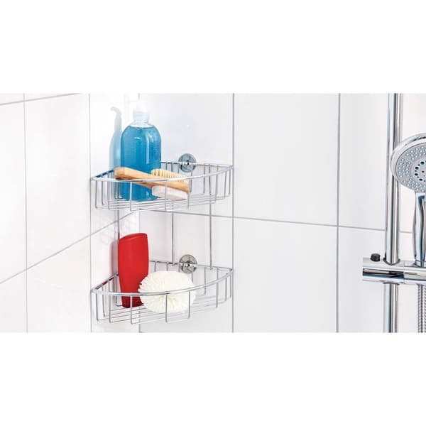 tesa 40215-00000-00 baath Plus Hörnduschkorg Lim Krom (glänsande)