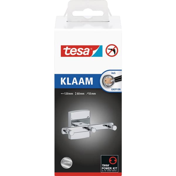 tesa 40262-00000-00 klaam Kroklist Lim Krom (glänsande)