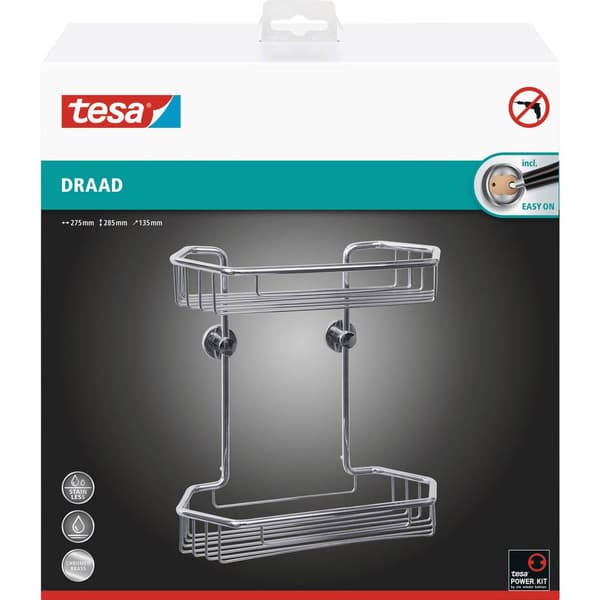 tesa 40227-00000-00 draad Badhylla Lim Krom (glänsande)