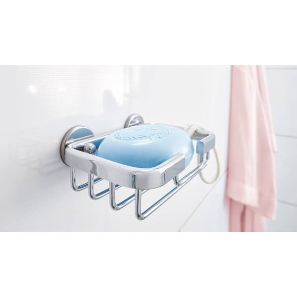 tesa 40208-00000-00 ALUXX Tvålkorg Lim Krom (glänsande)