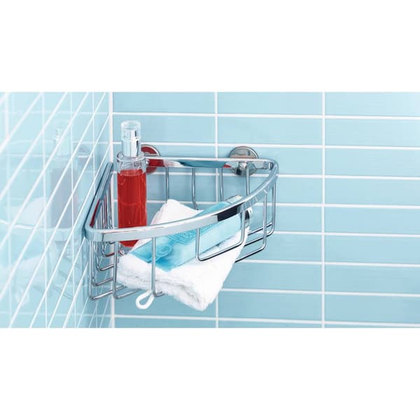 tesa 40200-00000-00 ALUXX Hörnduschkorg Lim Krom (glänsande)