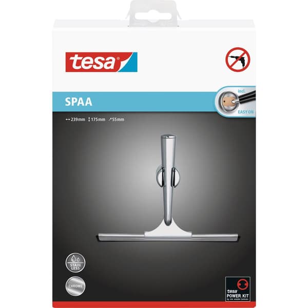 tesa 40345-00000-00 SPAA Duschtork Lim Krom (glänsande) inkl. hållare