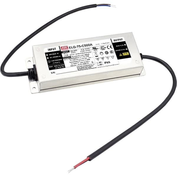 MW Mean Well ELG-75-C1050B-3Y LED driver Konstantström 74.55 W 1050 mA 35 - 71 V/DC 3-i-1 Dimmerfunktion, dimbar, Monte