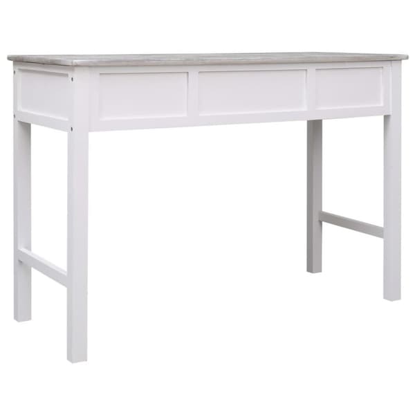 vidaXL Kirjoituspöytä harmaa 110x45x76 cm puinen