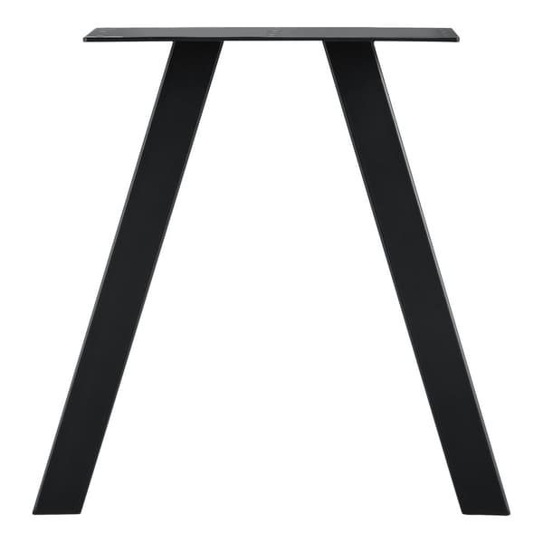 [en.casa]® Bordben i sæt - 2 stk. - 40x40cm - uden midterdel - sort