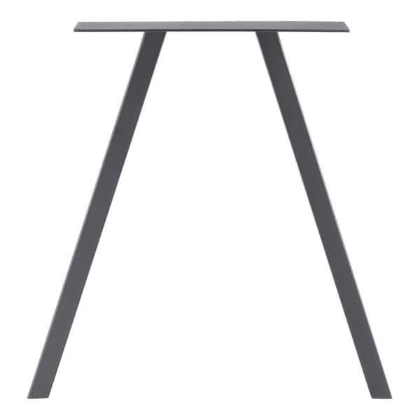 [en.casa]® Bordben i sæt - 2 stk. - 70x72cm - stålgrå
