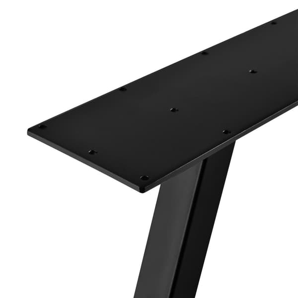 Bordsben set om 2 70x12x72cm svart [en.casa]