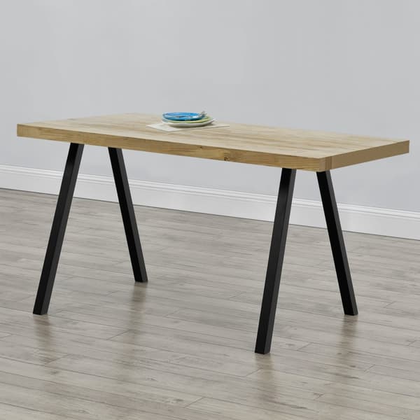 Bordsben set om 2 70x12x72cm svart [en.casa]
