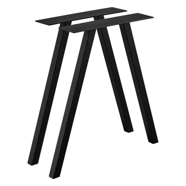 Bordsben set om 2 70x12x72cm svart [en.casa]