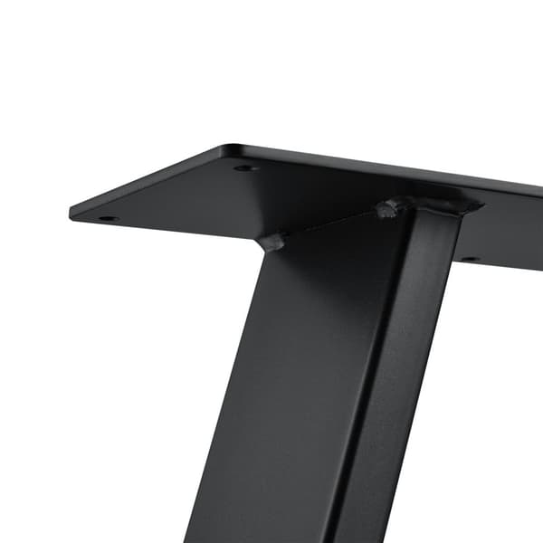 [en.casa]® Bordben i sæt - 2 stk. - 40x10x40cm - trekant form - sort
