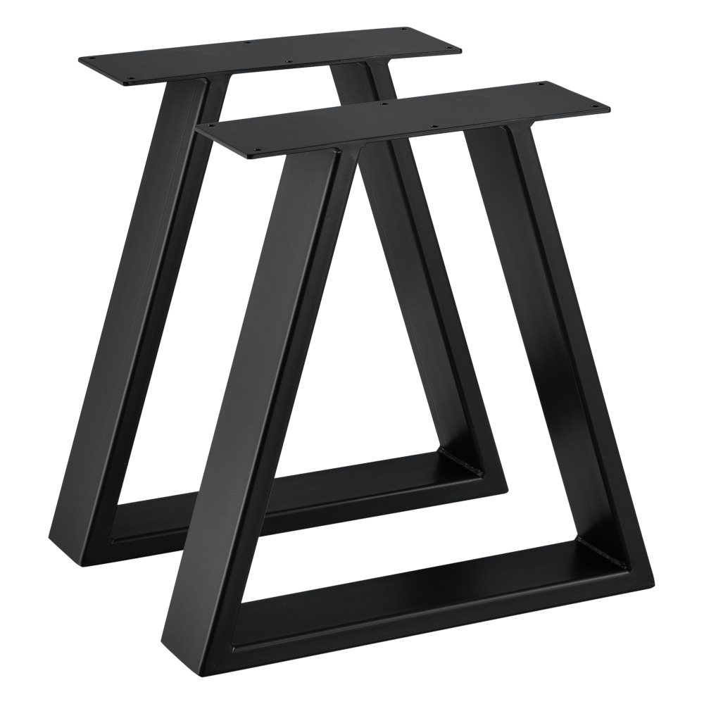 Bordsben set om 2 metall svart max belastning 100kg triangel en-casa]