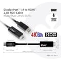 Miniatyrbild 3 av 4: club3D DisplayPort / HDMI Adapterkabel DisplayPort-kontakt, HDMI-A-kontakt 2.00 m Silver CAC-1082 DisplayPort-kabel