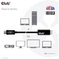 Miniatyrbild 4 av 4: club3D DisplayPort / HDMI Adapterkabel DisplayPort-kontakt, HDMI-A-kontakt 2.00 m Silver CAC-1082 DisplayPort-kabel