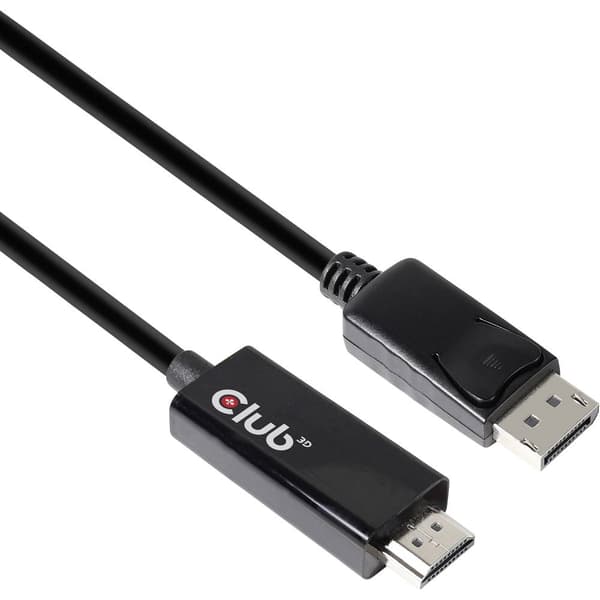 club3D DisplayPort / HDMI Adapterkabel DisplayPort-kontakt, HDMI-A-kontakt 2.00 m Silver CAC-1082 DisplayPort-kabel
