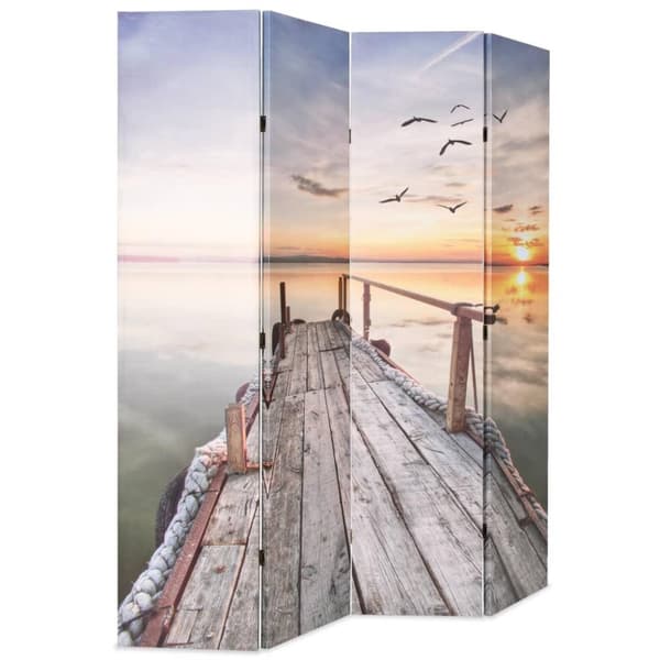 vidaXL foldbar rumdeler 160 x 170 cm sømotiv