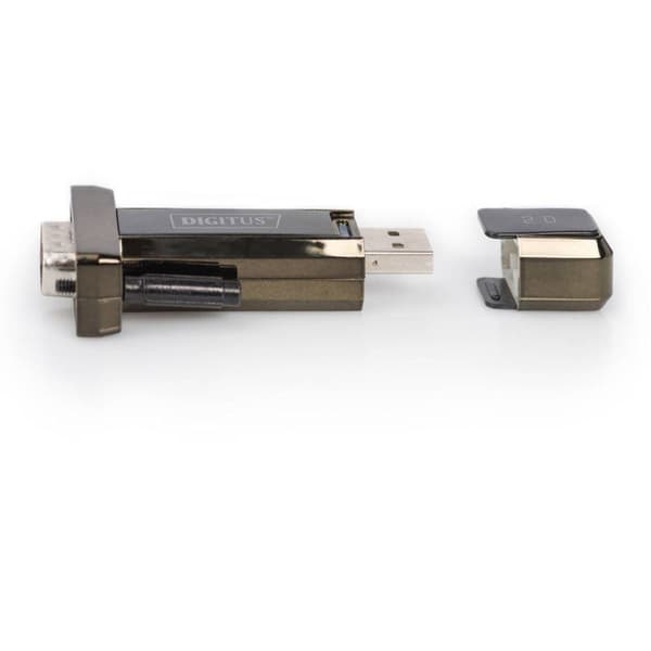 Digitus USB 2.0, Seriell Adapter [1x USB 2.0 A hane - 1x D-SUB hane 9-pol] DA-70167 0.80 m guldpläterad kontakt