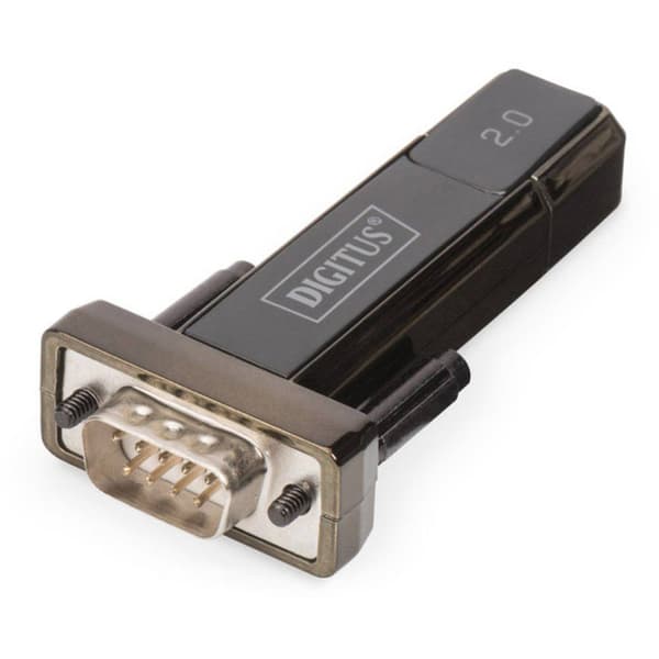 Digitus USB 2.0, Seriell Adapter [1x USB 2.0 A hane - 1x D-SUB hane 9-pol] DA-70167 0.80 m guldpläterad kontakt