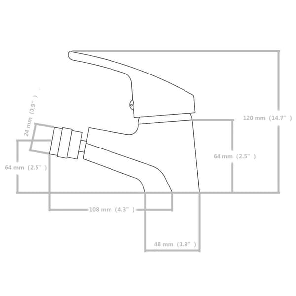 vidaXL bidethaner 2 stk. krom