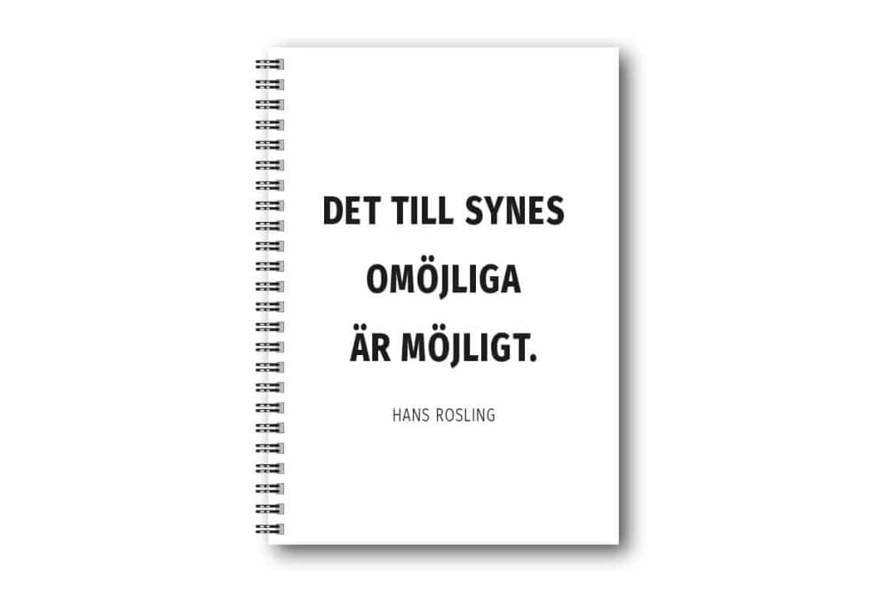 Skrivbok Citat Hans Rosling