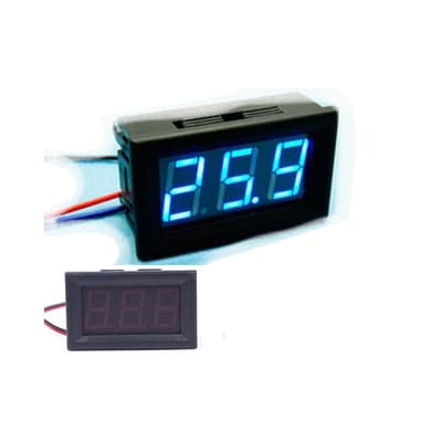 Panelmätare för 0-30 Voltmeter Blåa siffror LED