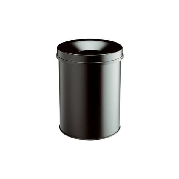 Durable 330501 Papperskorg 15 l (Ø x H) 260 mm x 357 mm Stål Svart 1 st