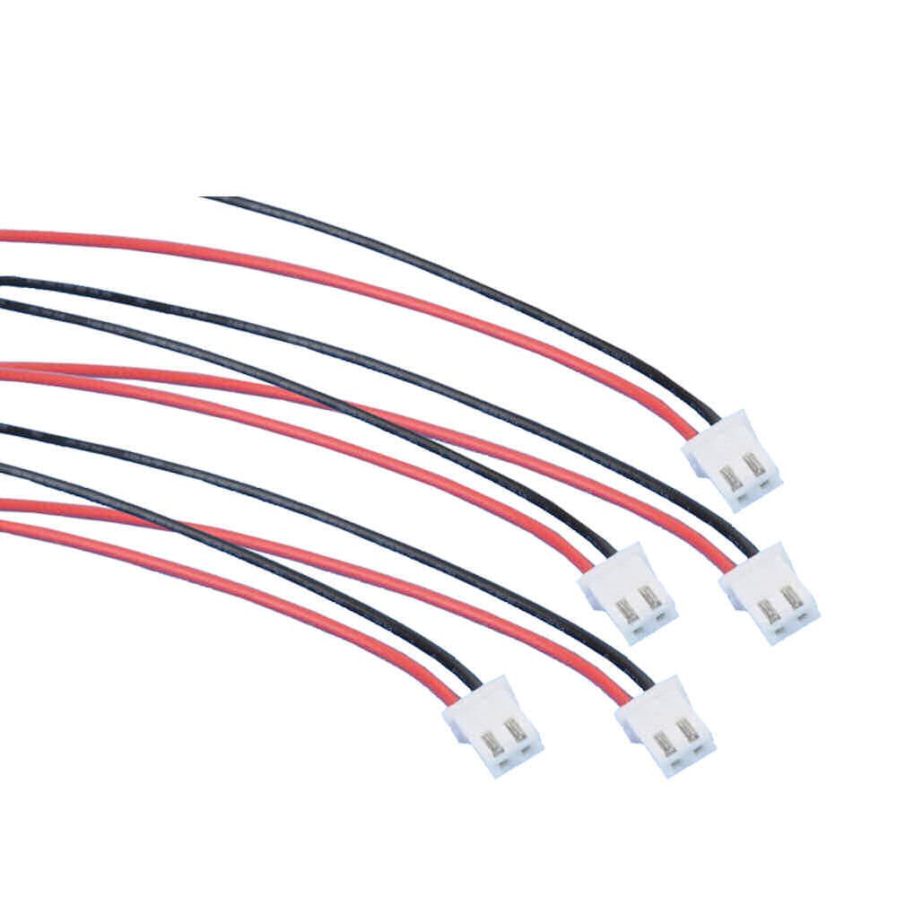 5 st. XH 2.54 2P kabel med kontakter i en ända
