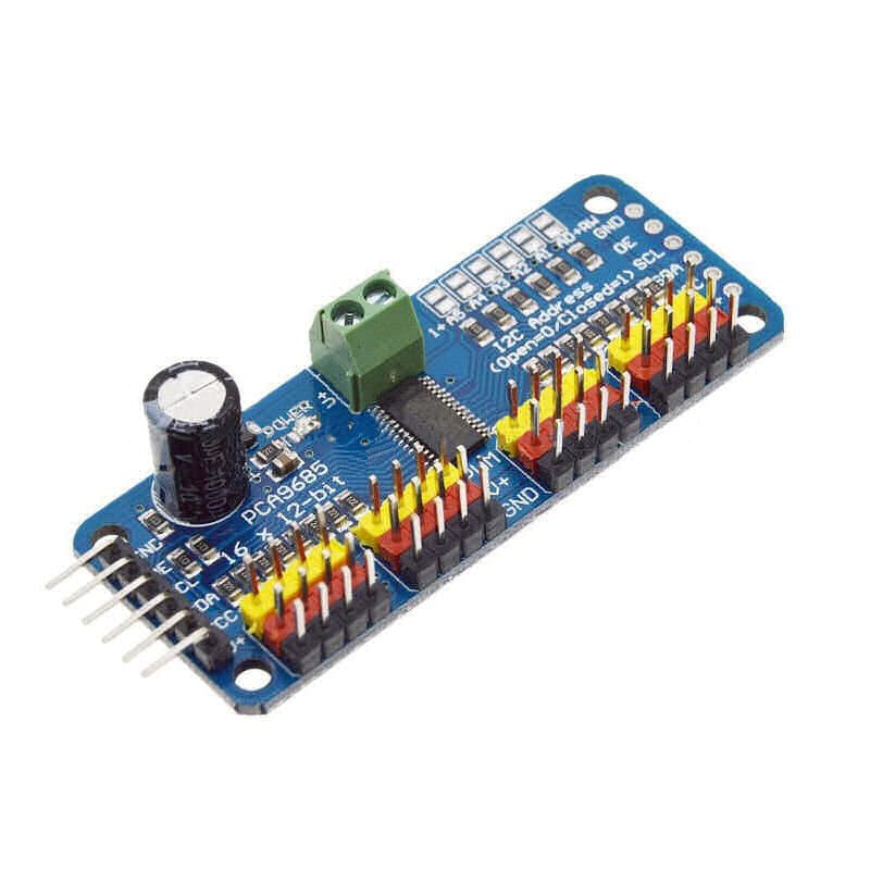 I2C för att styra 16 servon PCA9685, passar Arduino
