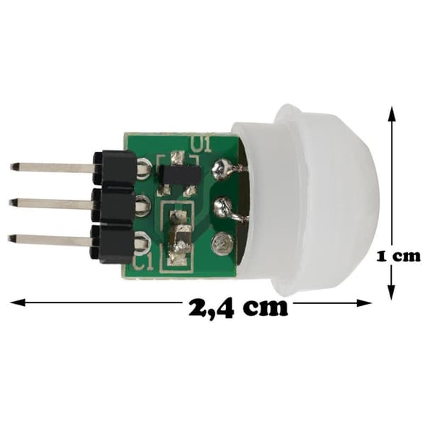 Mini PIR infraröd person detektor, passar Arduino