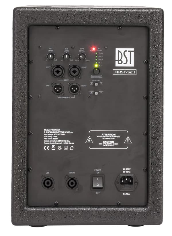 BST FIRST 2.1 Aktivt högtalarsystem 400 Watt