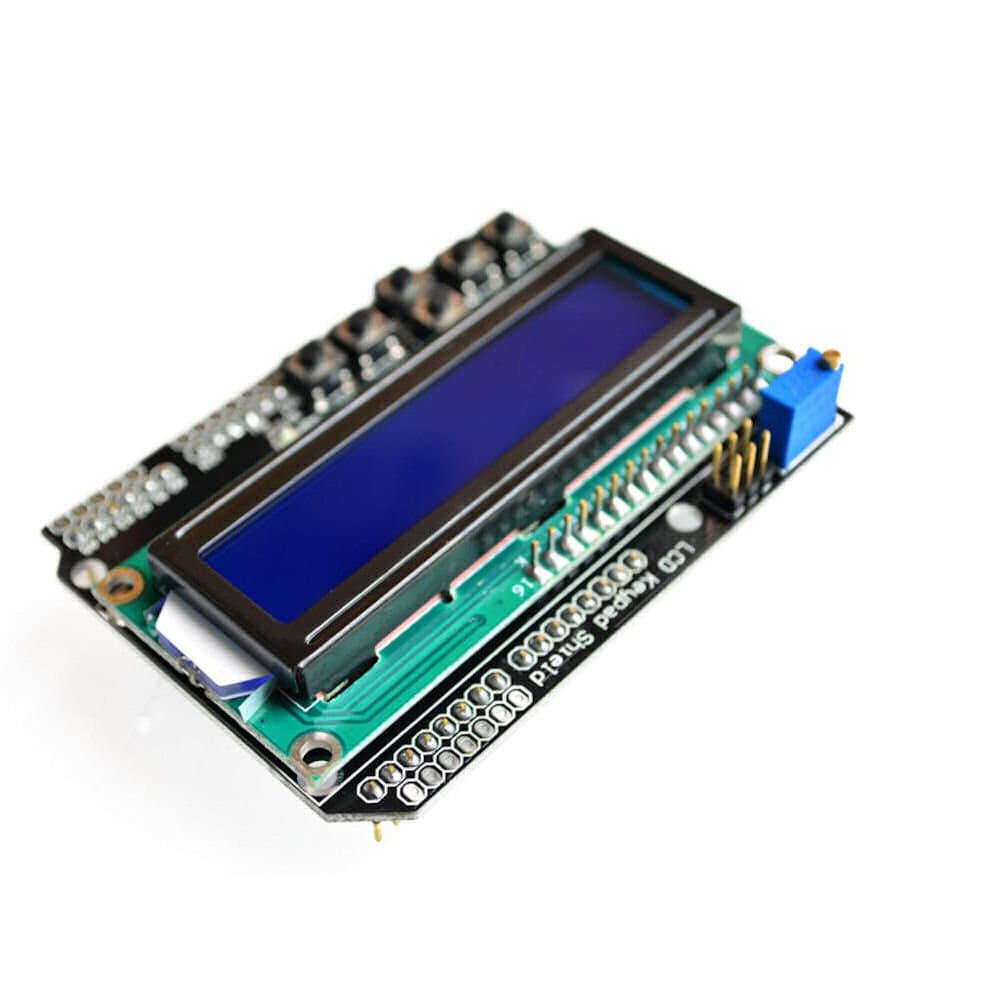 16x2 LCD 1602 Display Uno shield med knappar.
