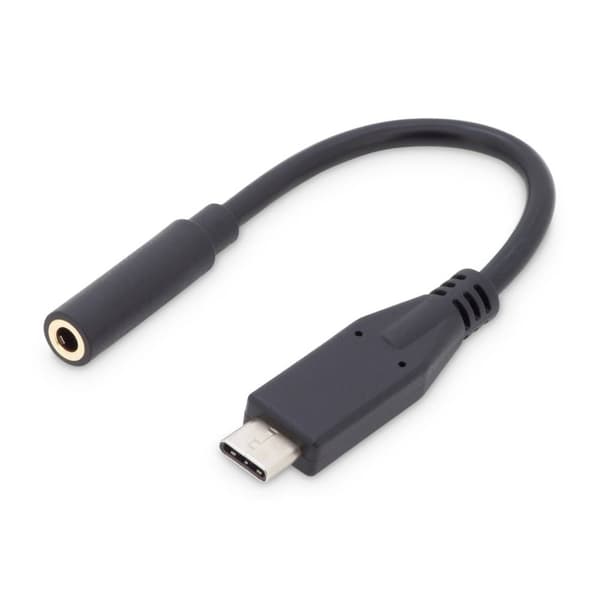 Digitus Audio Adapterkabel [1x USB-C® hane - 1x Telejack 3.5 mm] AK-300321-002-S 20.00 cm Flexibel