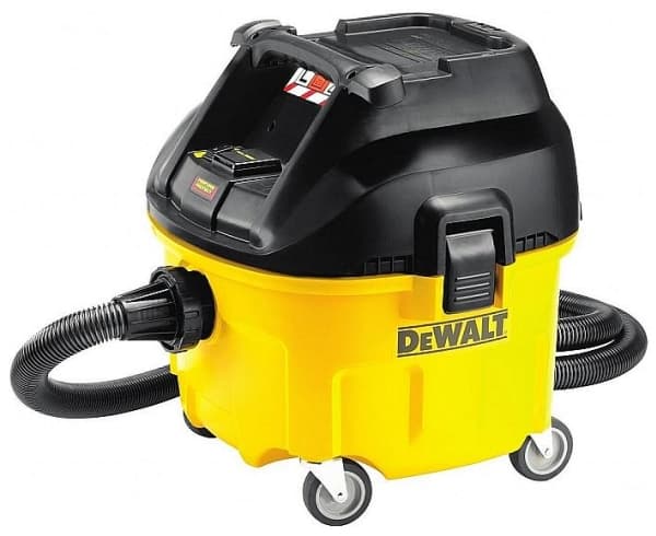 DeWALT DWV901L, Musta, Keltainen, 30 L, 4 renkaita, 1400 W, 500 mm, 9,5 kg